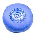 Meditatiekussen met geborduurd symbool Chakra V